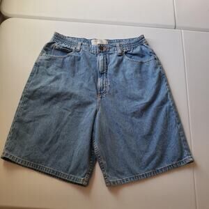 L.L. Bean Denim Shorts Womens 14 Blue Double L Comfort Waist Relaxed Fit Casual